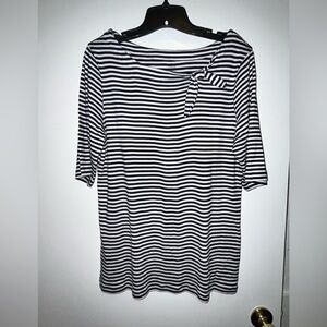 1901 Striped Navy and White Top